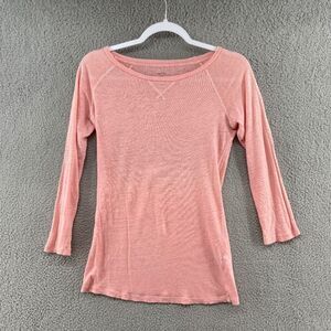 Majestic Filatures Paris Linen Silk Top Pink 3/4 Sleeve Boatneck Size 1
